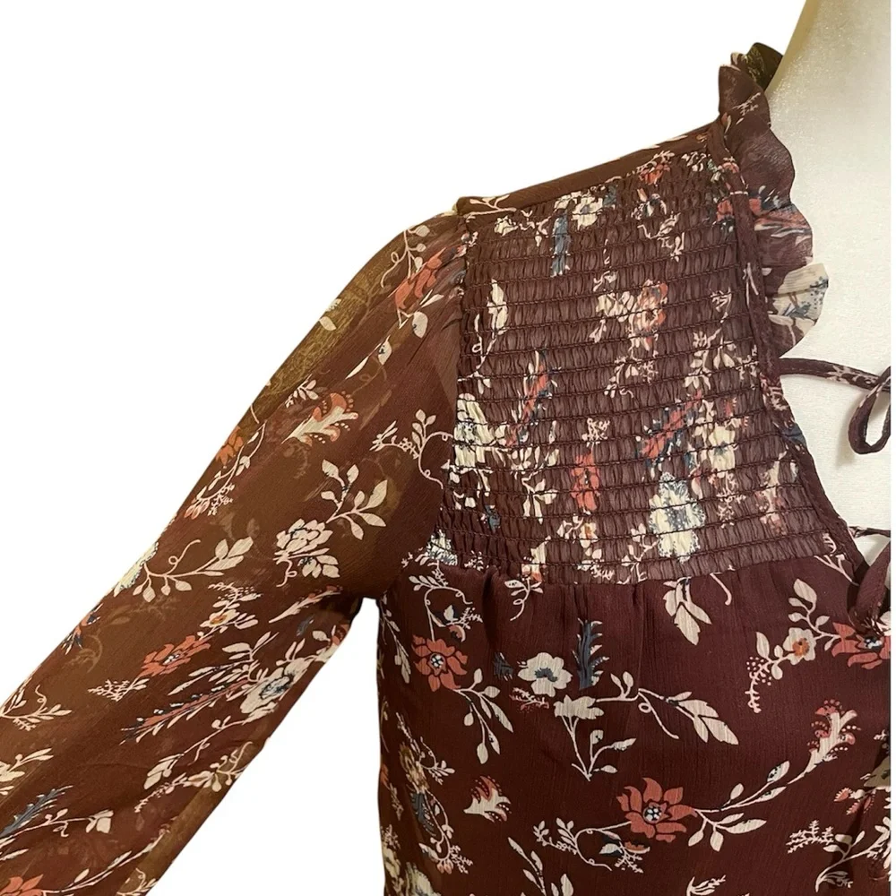 Floral Print‎ Women's Top - Picture 3 of 9